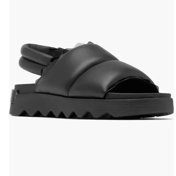SOREL Women's Viibe Puffy Leather Slingback Sandals NEW multiple sizes - Picture 1 of 8